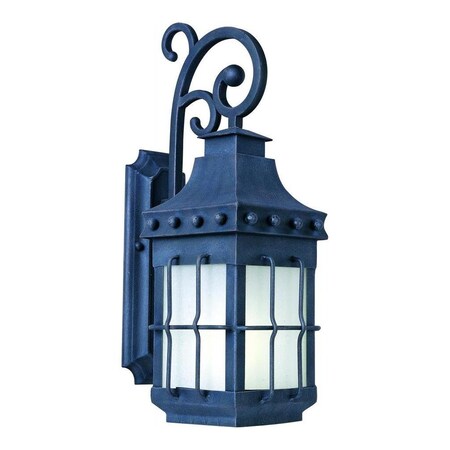 Maxim One Light Country Forge Frosted Seedy Glass Wall Lantern 86084FSCF